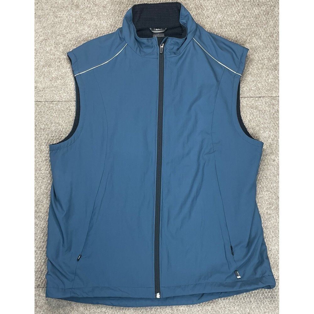 REI Men's Lined Blue Full Zip Vest Size Large